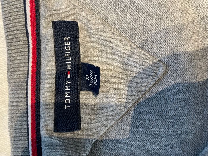 Pull Gris Jacquard Homme Tommy Hilfiger Taille XL - photo numéro 3