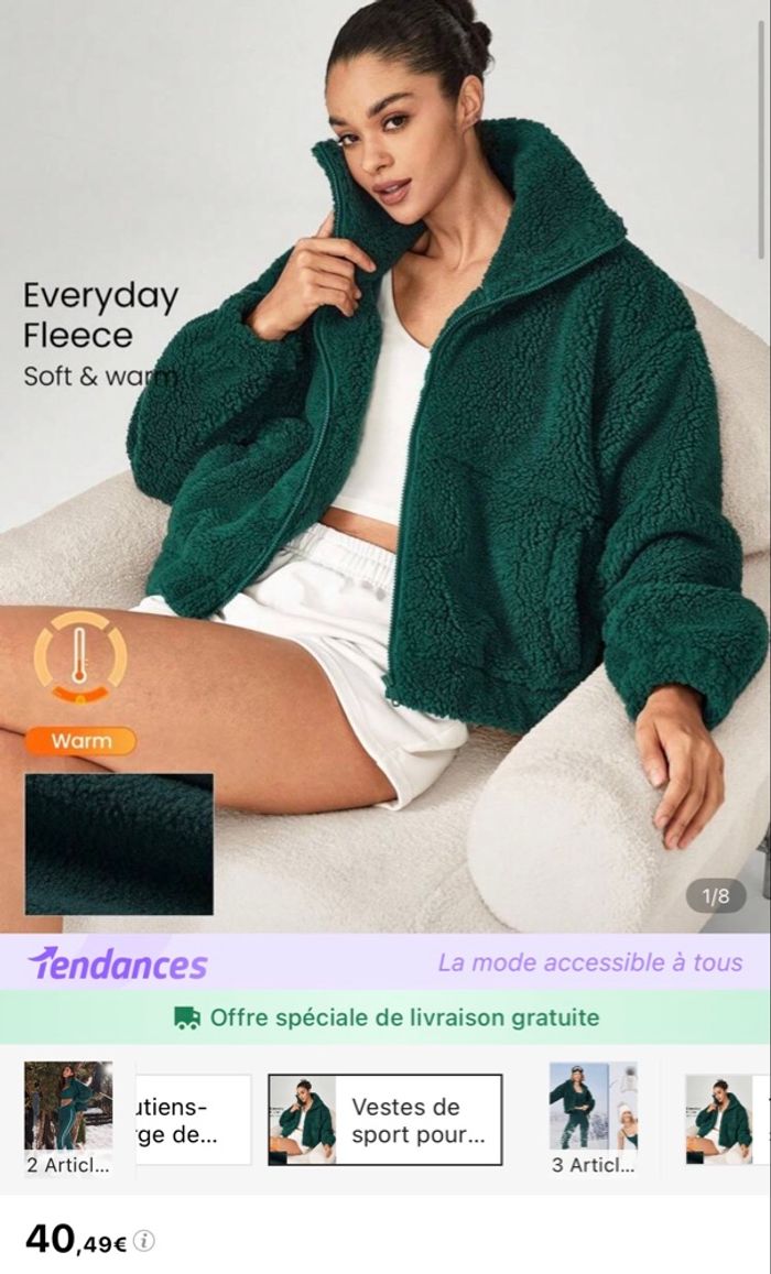 Veste chaude hiver moumoute Glowmode - photo numéro 8