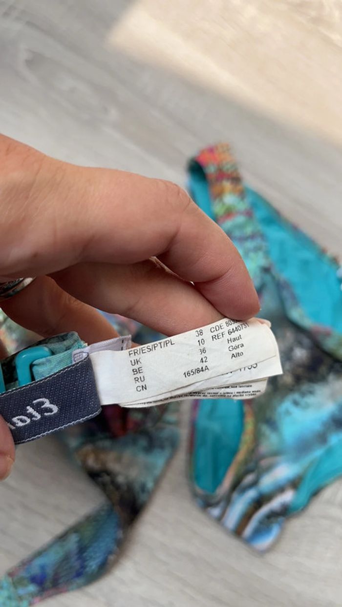 Maillo bain bandeau turquoise 38 - photo numéro 5