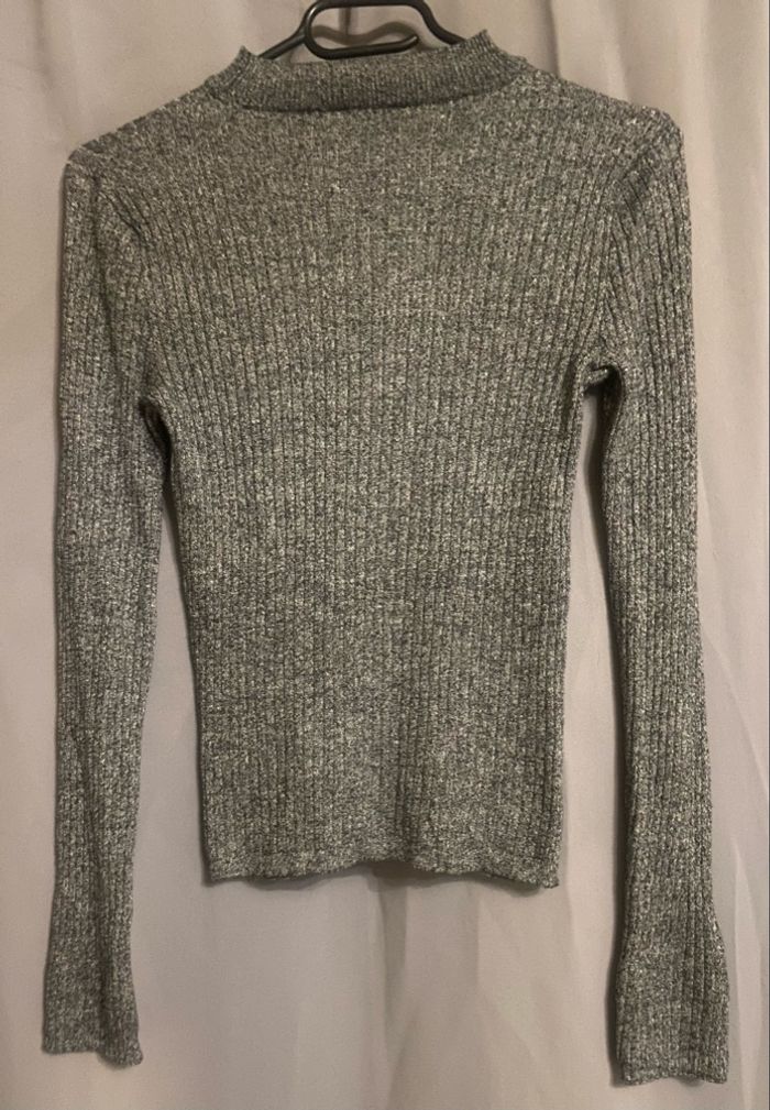 Pull »Bershka »gris - photo numéro 2