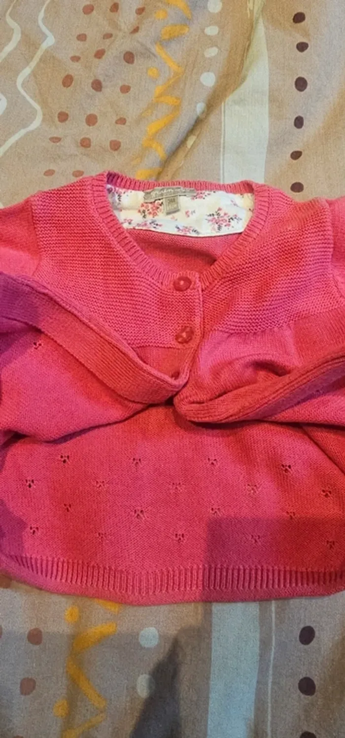 Gilet rose grain de blé - photo numéro 3