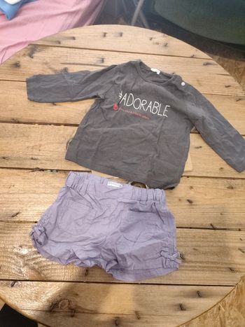 T-shirt manches longues et short
