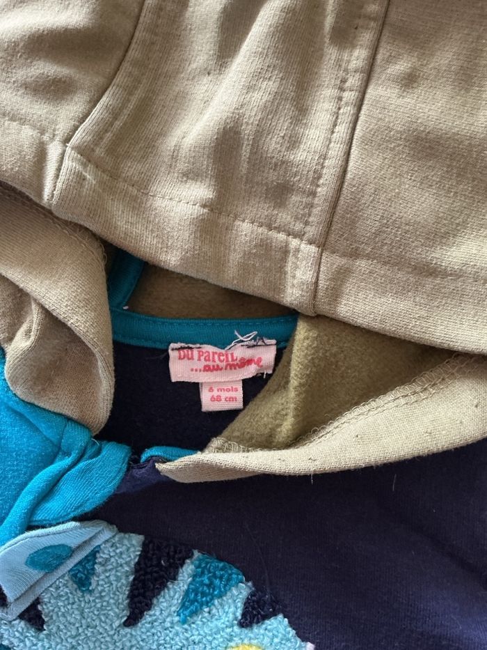 Veste à fermeture éclair bébé 6 mois. Du pareil au même - photo numéro 2