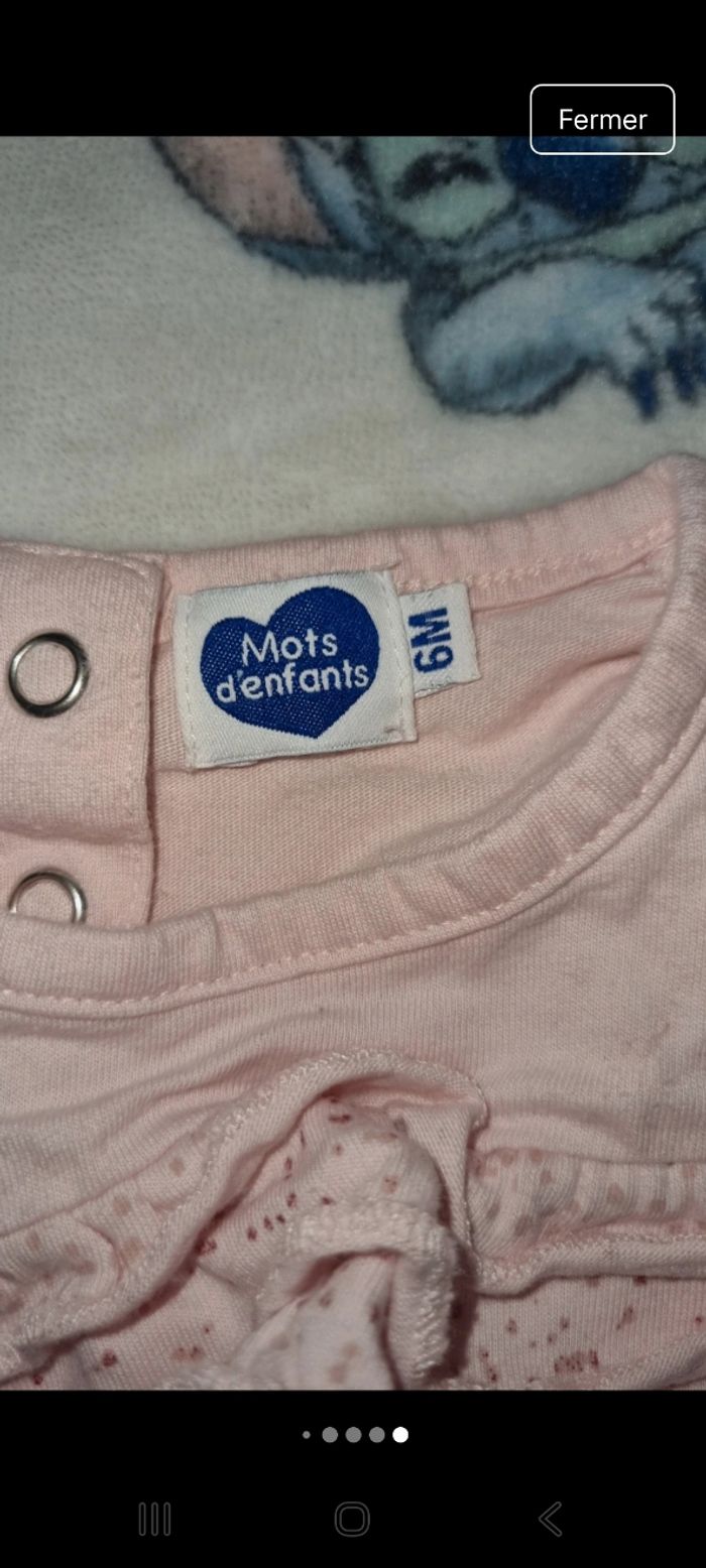 Tee-shirt manche courte 6 mois fille en très bon état - photo numéro 9