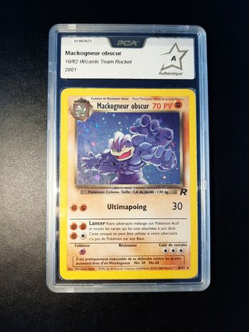 Carte Pokemon Mackogneur Obscur 10/82 Holo PCA A Wizards Team Rocket Edition 2 fr