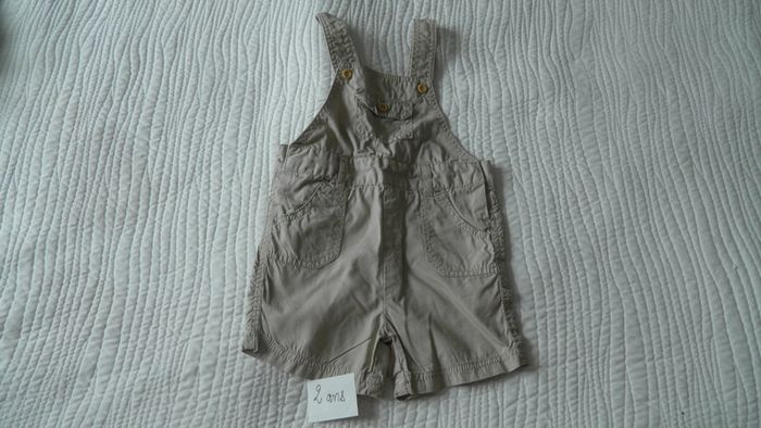 Salopette short beige Kiabi 2 ans
