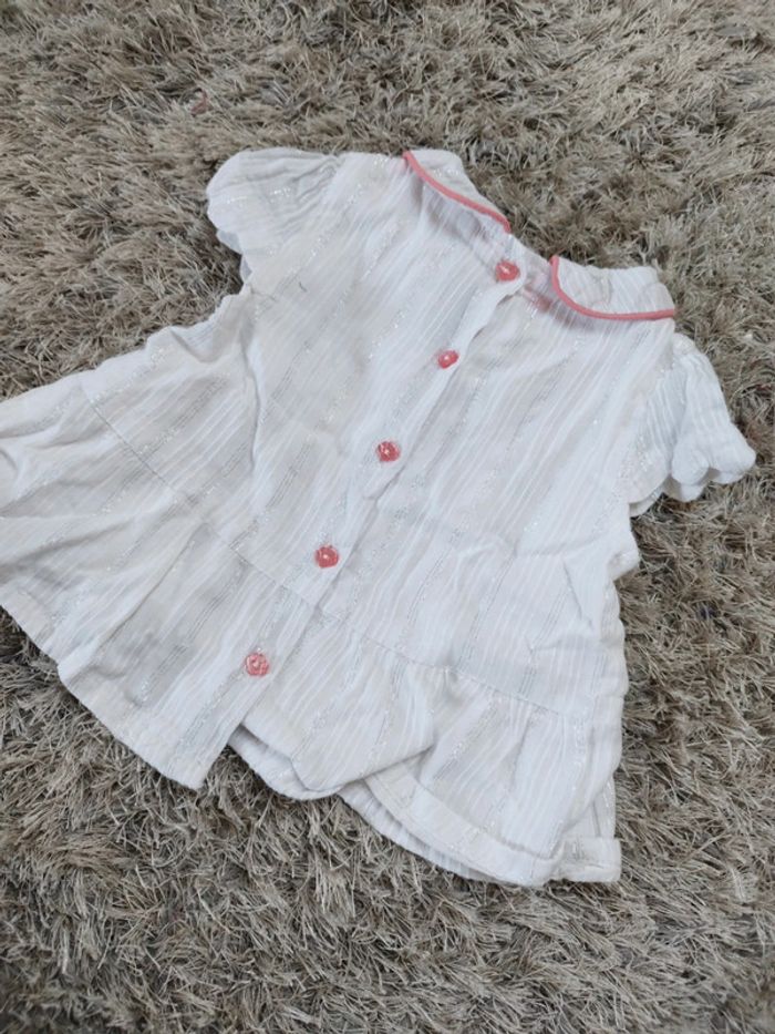 Magnifique t-shirt été manche courte bébé fille 6 mois sergent major - photo numéro 5
