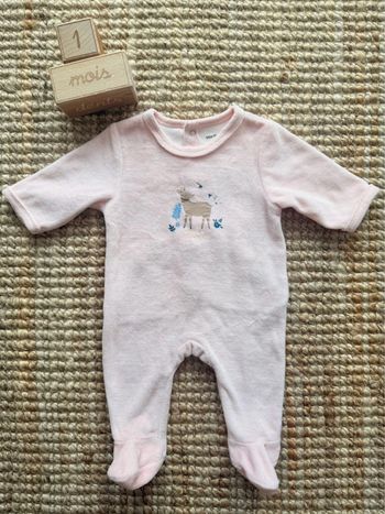 Pyjama velours Vertbaudet 1mois / 54cm