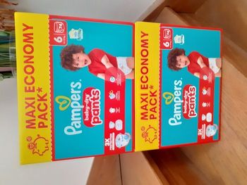 Pampers Baby Dry PANTS - 2 Maxi Eco Pack - 148 couches culottes - Taille 6 👶