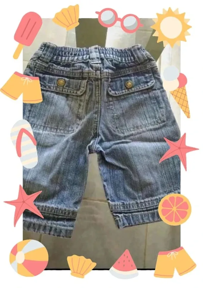 Short bermuda en jeans garçon 3 ans - photo numéro 2