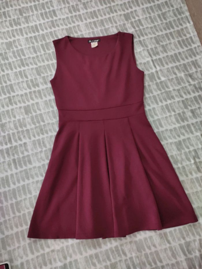 Robe style rétro vintage bordeaux jus d'orange taille 38 - photo numéro 1