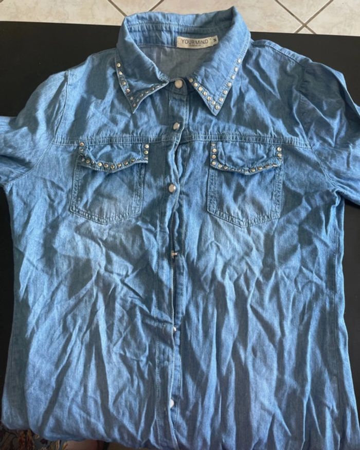 chemise bleue - photo numéro 2