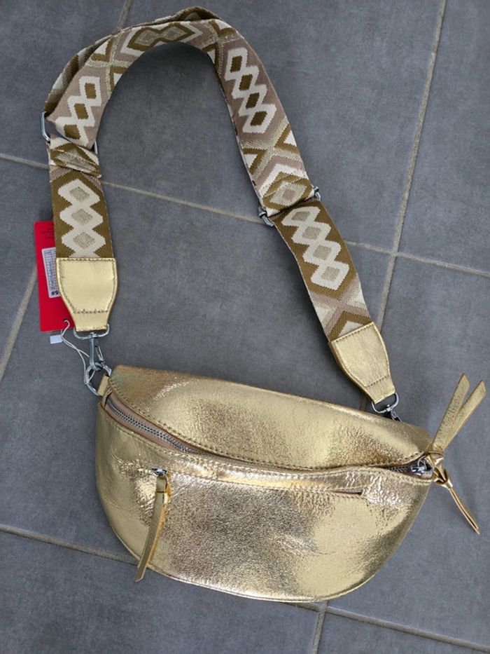 Sac bandouliere doré