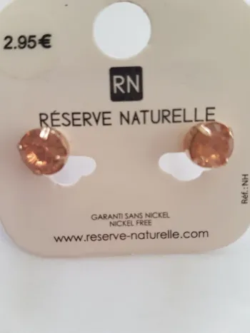 Boucles d'oreilles Reserve Naturelle Neuves