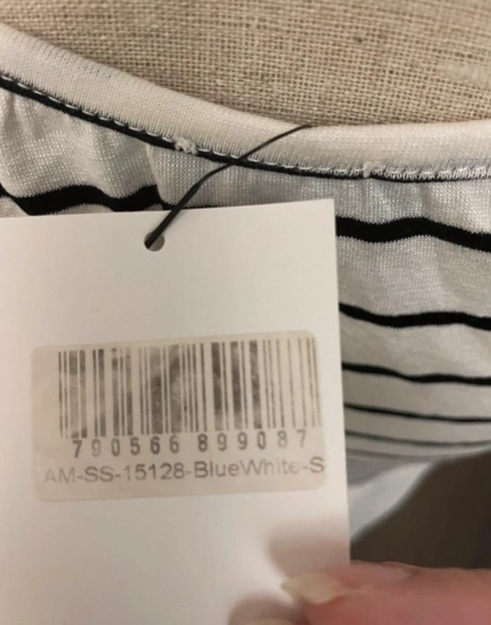 Débardeur Anna Morellini Rayé Noir & Blanc Taille S Neuf avec Étiquette - photo numéro 4