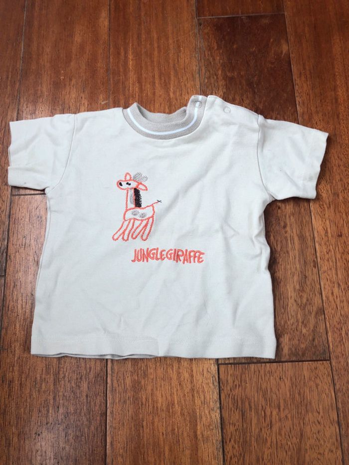 Tee shirt beige et orange