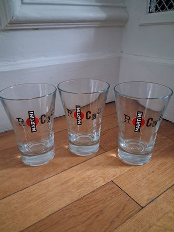 3 verres Martini Rocks