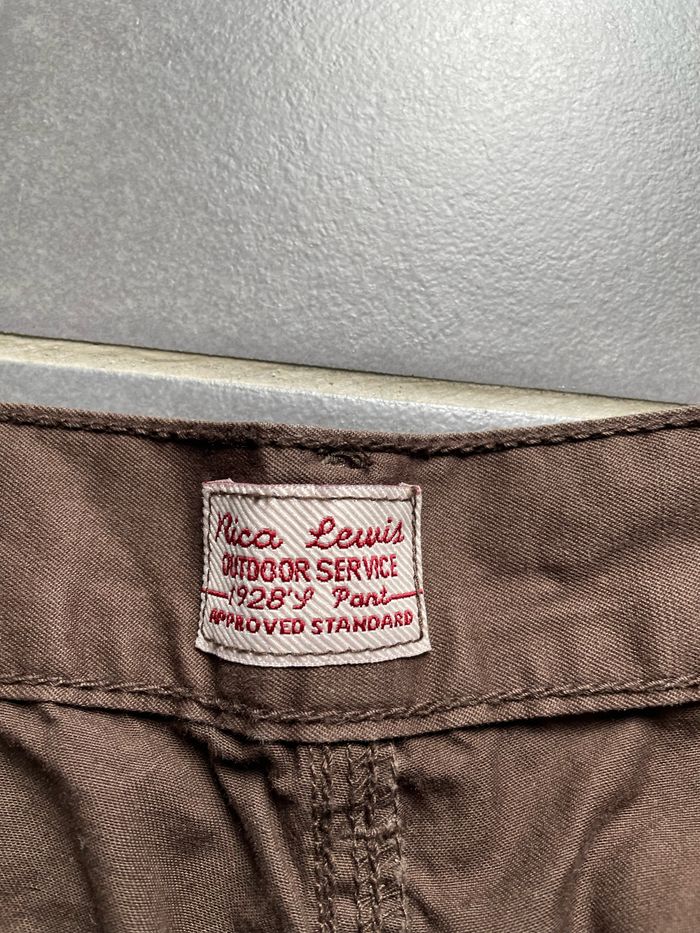 Short/ Bermuda y2k en 100% coton marron coupe oversize  - Taille 40 - photo numéro 7
