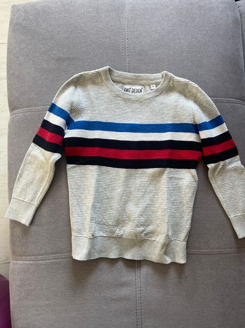 Pull gris rayures C&A