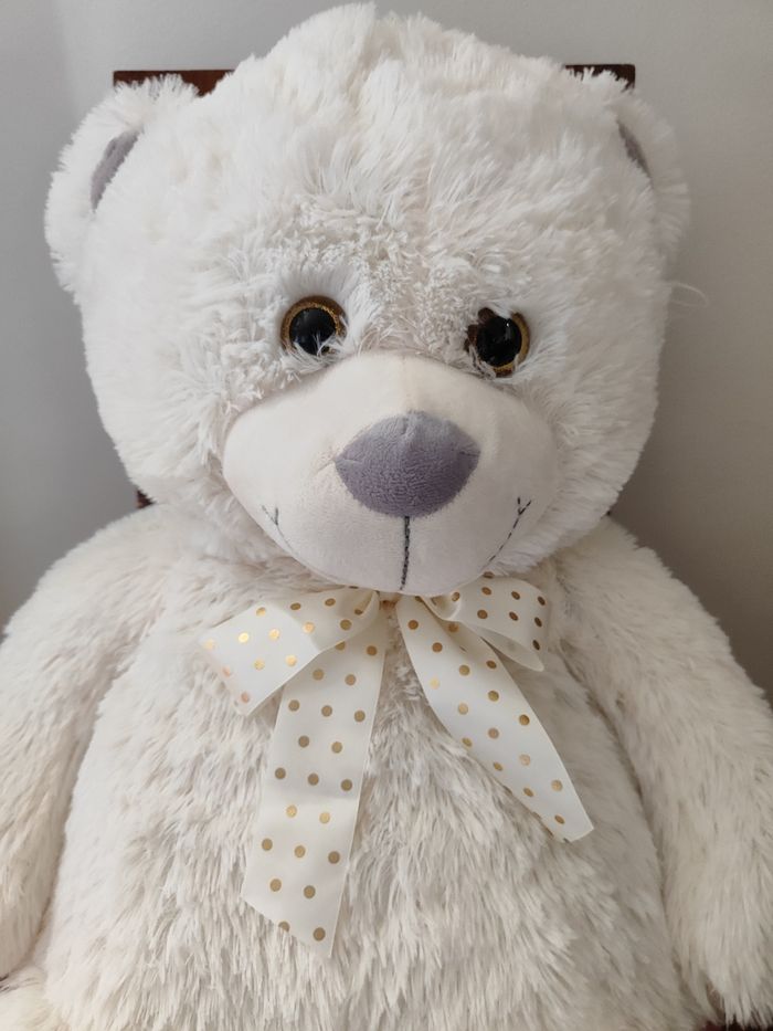 Peluche géant ours blanc - photo numéro 2