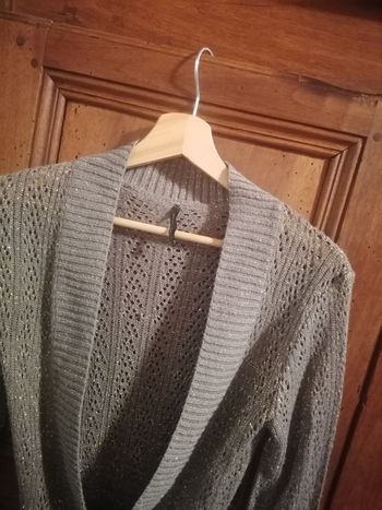 Pull coton col V plongeant femme S