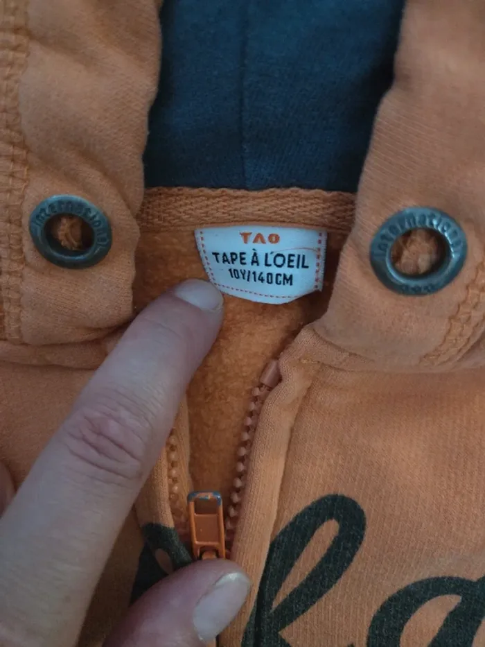 Gilet zippé TAO 10ans garçon - photo numéro 3