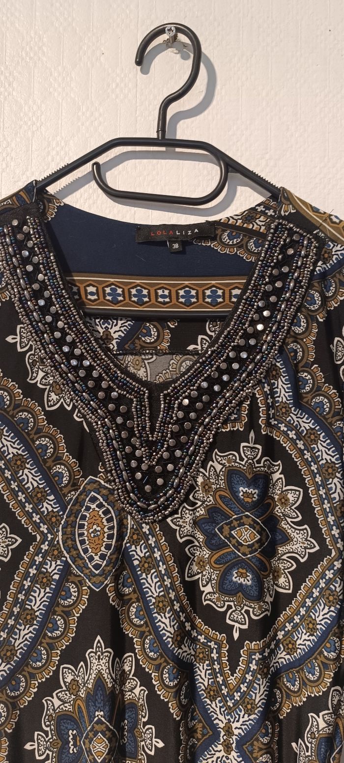 Robe imprimée col perlé – LolaLiza – Taille 38 - photo numéro 3