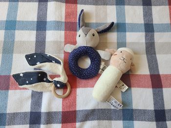 Lot hochets bébé tout doux