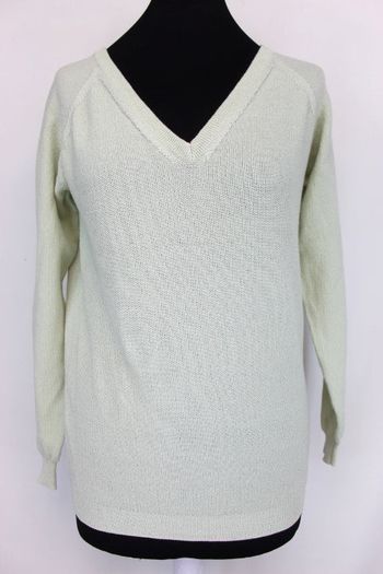 Pull Col V Best Mountain - Vert d'Eau Pâle & Fil Brillant