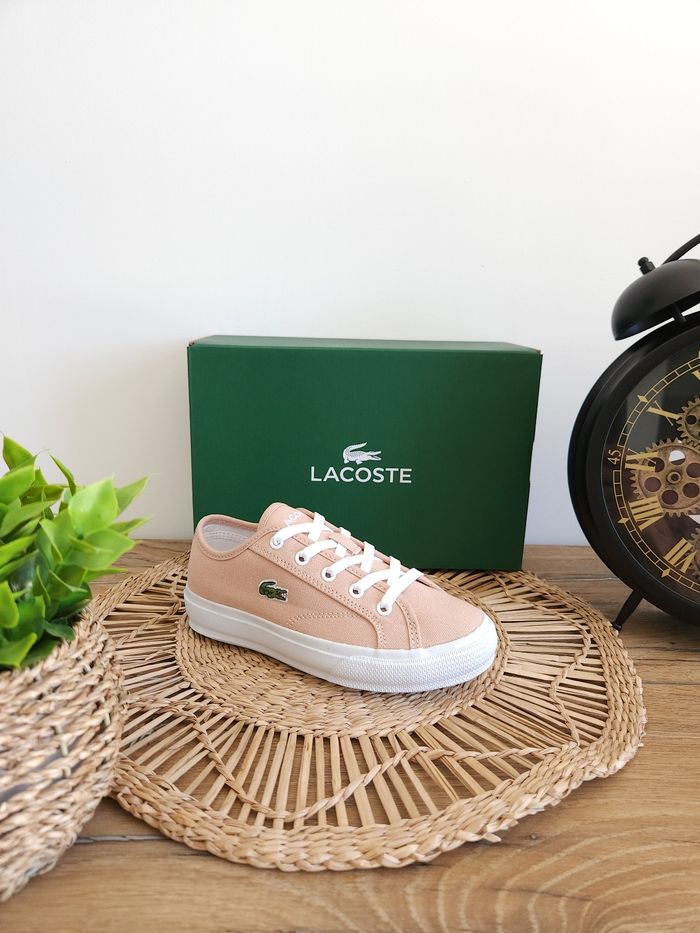 Baskets en toile Canvas Rose pâle Lacoste Pointure 32