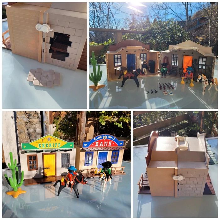 Playmobil 4398 Coffret de CowBoy Transportable , 2 en 1, sherif et banque