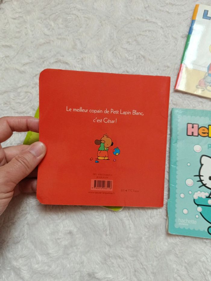 Lot de 4 livres bébé enfant Petit lapin blanc Léo et Popi Hello Kitty - photo numéro 4