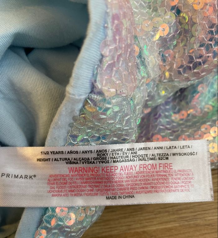 Short à Sequins Bleu Brillant Fille Taille 2/3 ans Short Primark - photo numéro 4