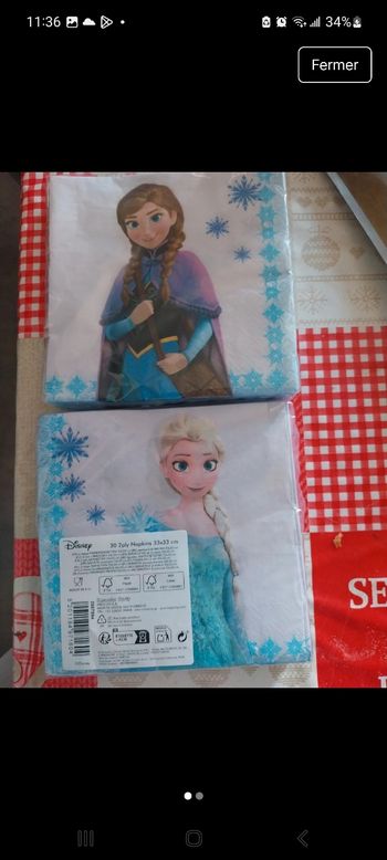 Serviette d'anniversaire frozen
