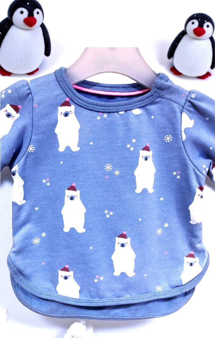 C&A - NEW - ENSEMBLE 3P BÉBÉ FILLE INTÉRIEUR POLAIRE MOTIF PETITS OURS BLANCS 3M - photo numéro 6