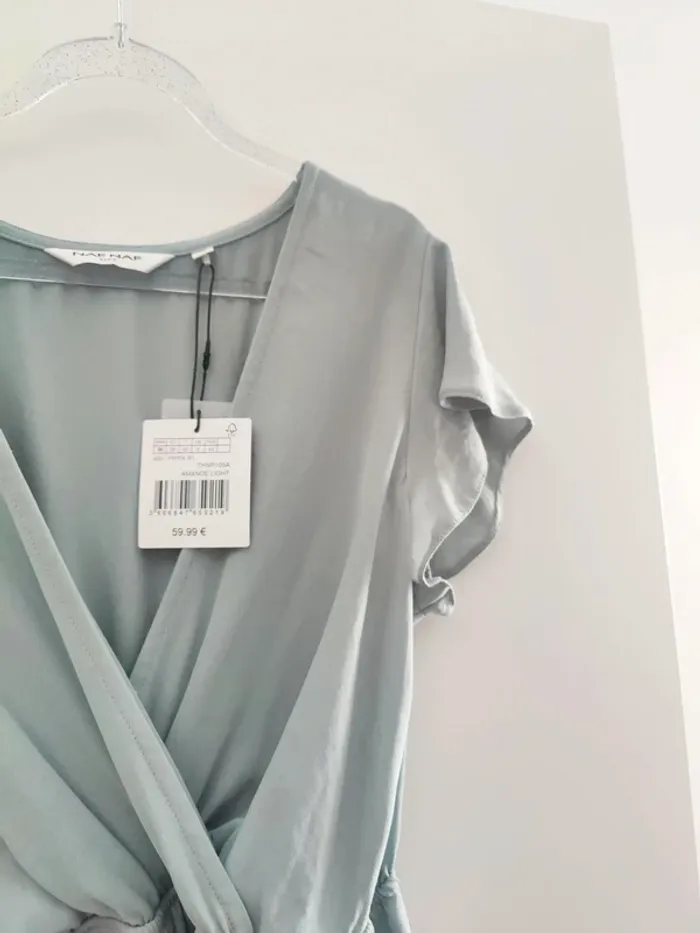 Robe asymetrique amande 38 naf naf neuve avec étiquette - photo numéro 7