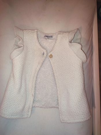 Gilet pailletté bouton chat