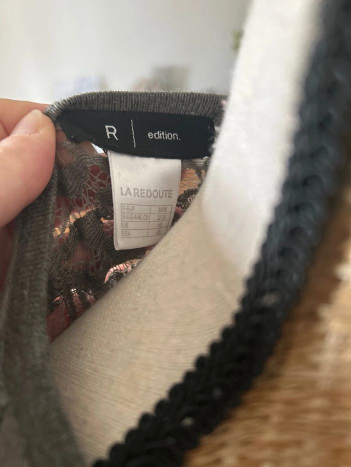Blouse dentelle au col la redoute 34/36 - photo numéro 3
