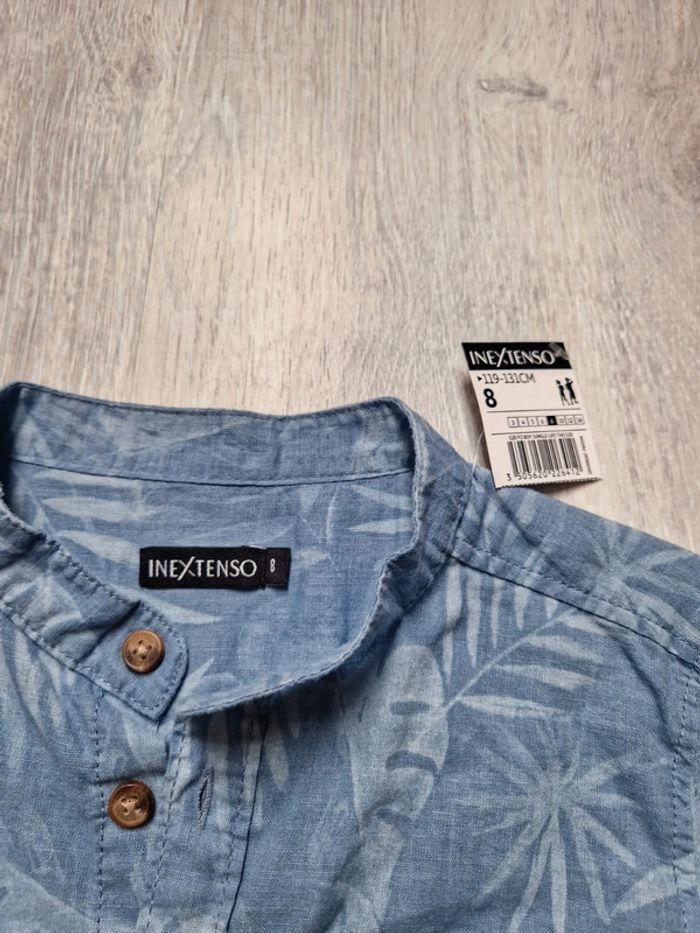 Chemise col mao manches courtes in extenso 8 ans neuve avec étiquette - photo numéro 4