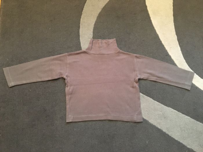 T-shirt col roulé gris vertbaudet 3 ans