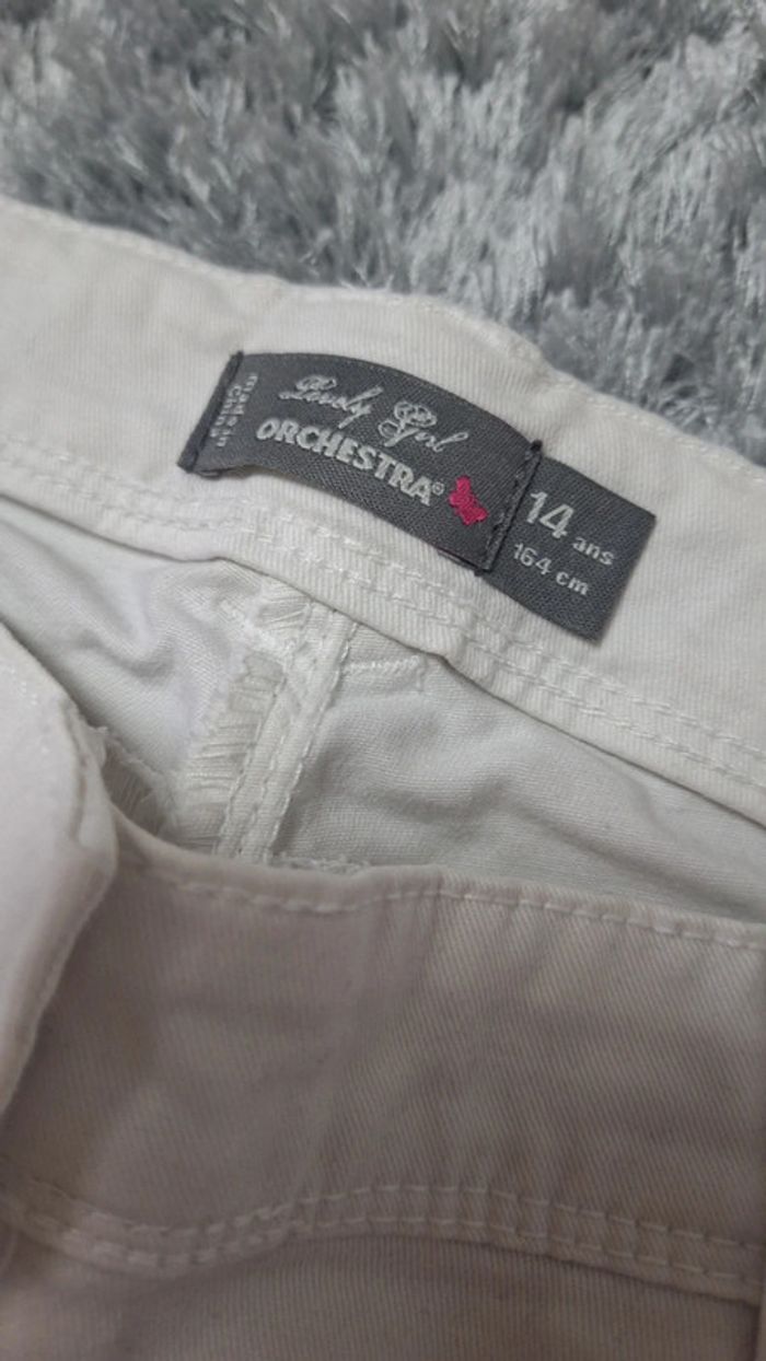 Jeans blanc fille Orchestra 14 ans - photo numéro 4