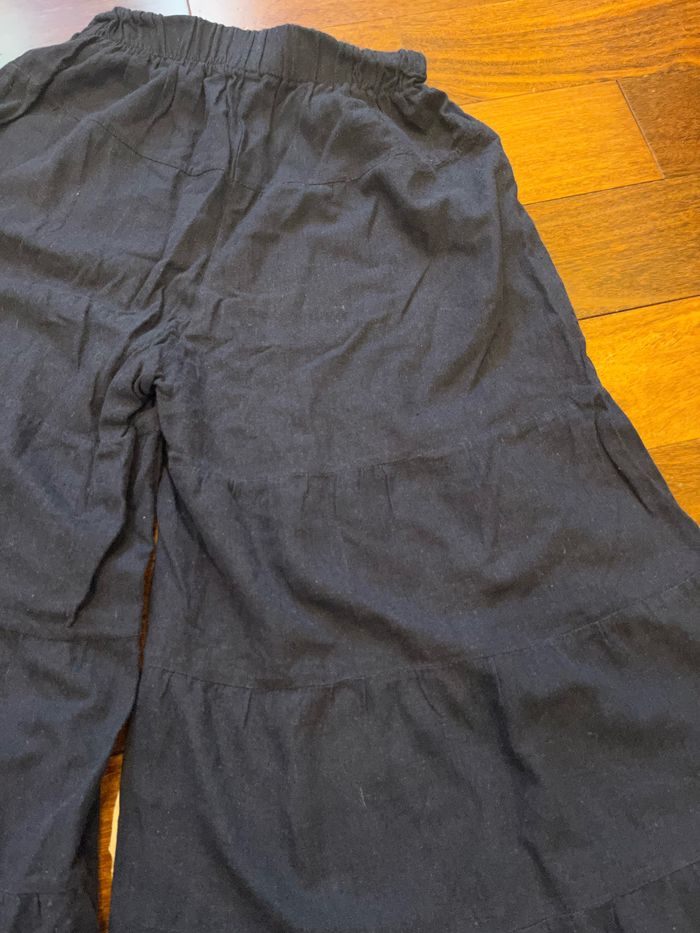 Pantalon extra large wide leg baggy bleu marine taille élastique lavish taille S - photo numéro 9