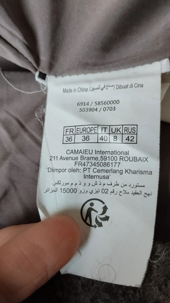 Manteau camaïeu 36 - photo numéro 6