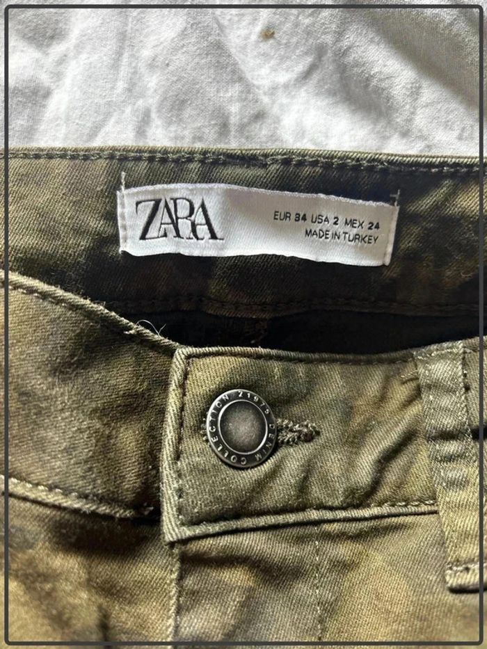 Jeans style militaire taille 34 marque Zara - photo numéro 4