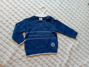 Pull garçon 6/9mois 💙🖤