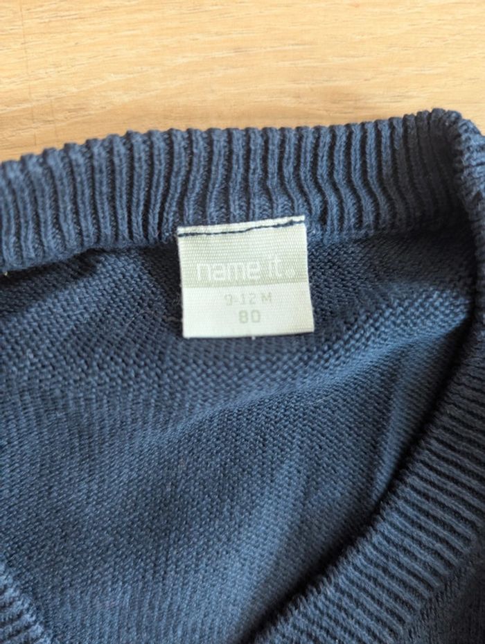 Pull Gilet Name It 12 mois marine - photo numéro 2