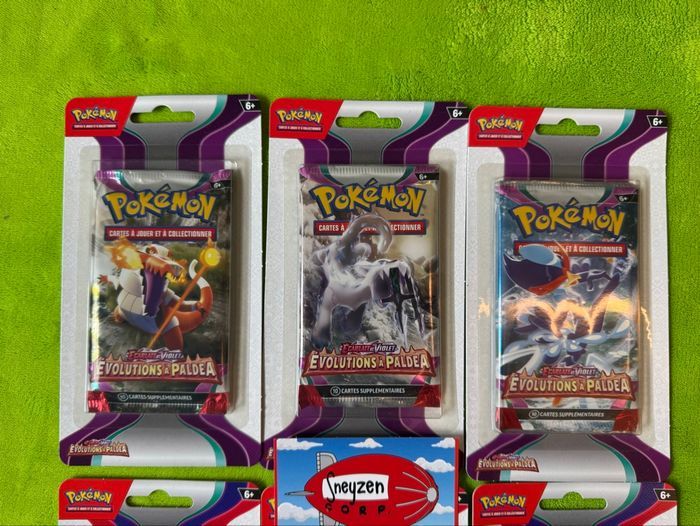 Lot de Blisters Pokémon: 3 Blisters Écarlate et Violet EV01 et 3 Blisters EV02 Évolutions à Paldéa Neuf et Scellé - photo numéro 3