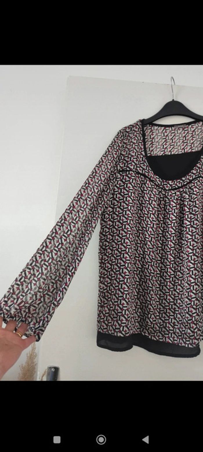 Blouse à motifs colorés taille 44 Formul - photo numéro 3