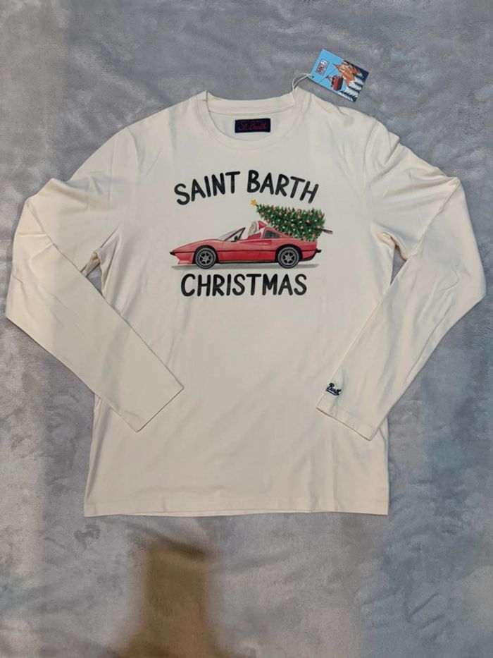 MC2 Saint Barth - Tee-shirt manches longues "Christmas Ferrari" Beige, taille M - photo numéro 3