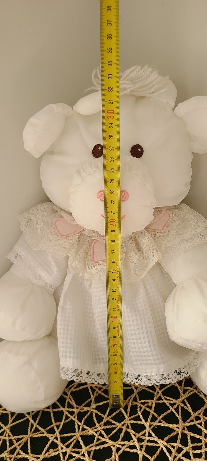 vintage années 80 Fisher Price 1986 Puffalump Peluche - Vache Blanche - photo numéro 4